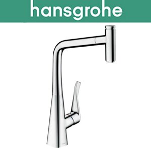 Змішувач Hansgrohe (art 14884000) для кухні Metris Select 320, з висувним виливом