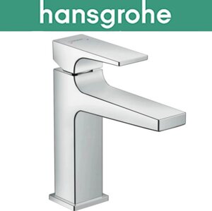 Змішувач Hansgrohe (art 32507000) для раковини одноважільний зі зливною гарнітурою Push-Open, Metropol 110, Хром