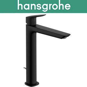 Змішувач Hansgrohe (art 71257670) для раковини одноважільний, зі зливного набору, Logis Fine 240, Чорний мат