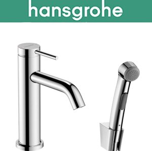 Змішувач Hansgrohe (art 73211000) для раковини одноважільний з гігієнічним душем біде та душовим шлангом, Tecturis S