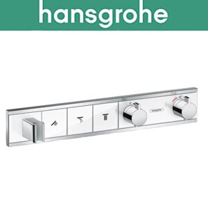 Термостатичний змішувач Hansgrohe (art 15356400) для душу на 3 кнопки, RainSelect, Хром/Білий