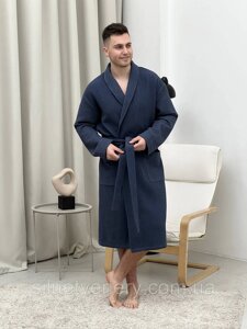 Чоловічий вафельний халат зі 100% бавовни M-L-XL