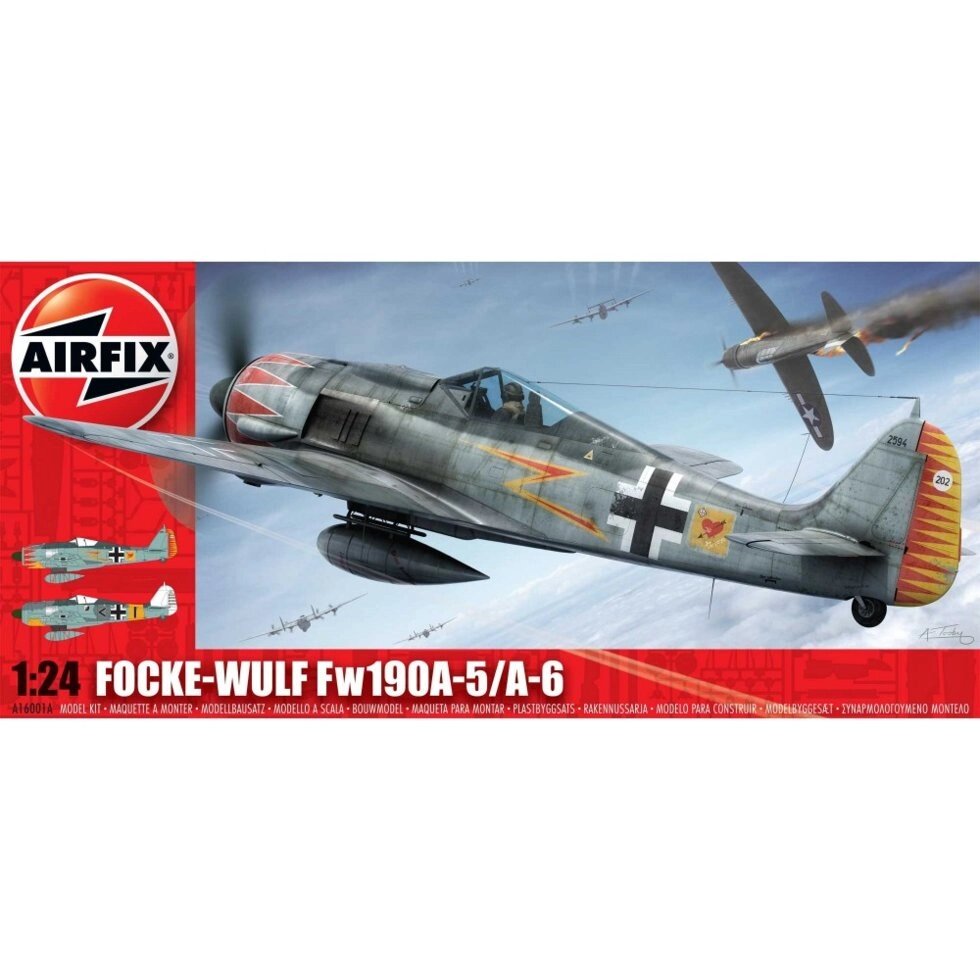 1/24 AIRFIX 16001 - Focke Wulf Fw-190A-5 / A-6 від компанії Хоббінет - збірні моделі - фото 1