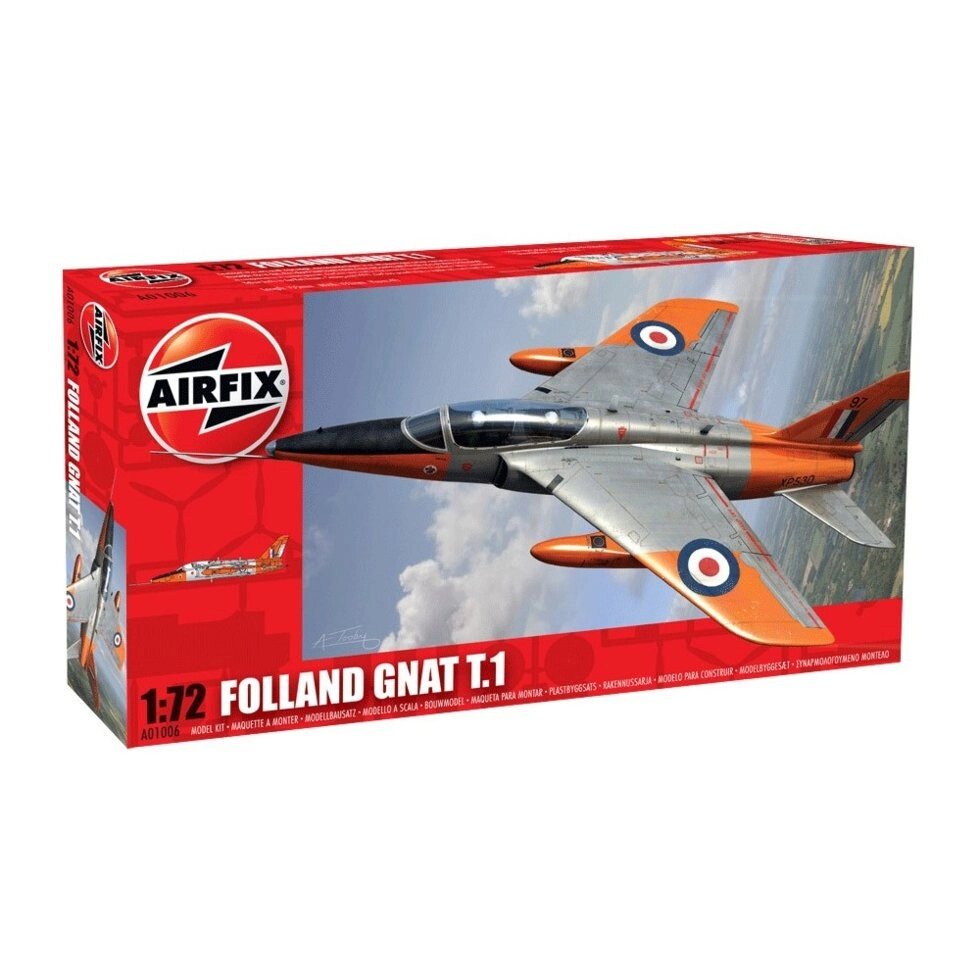 1/72 AIRFIX 01006 - Folland Gnat T1 від компанії Хоббінет - збірні моделі - фото 1