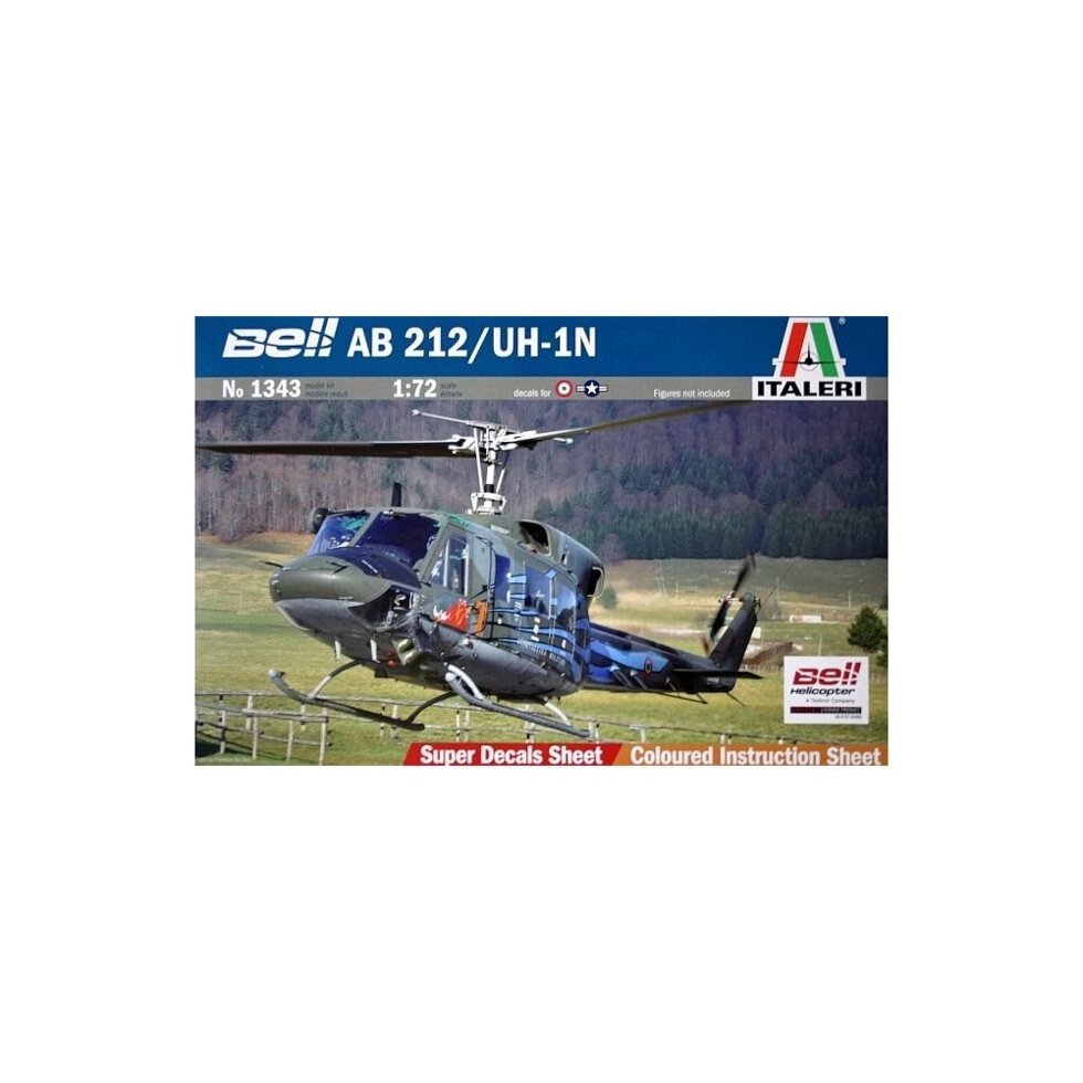 1/72 ITALERI 1343 - BELL AB.212 / UH-1N від компанії Хоббінет - збірні моделі - фото 1