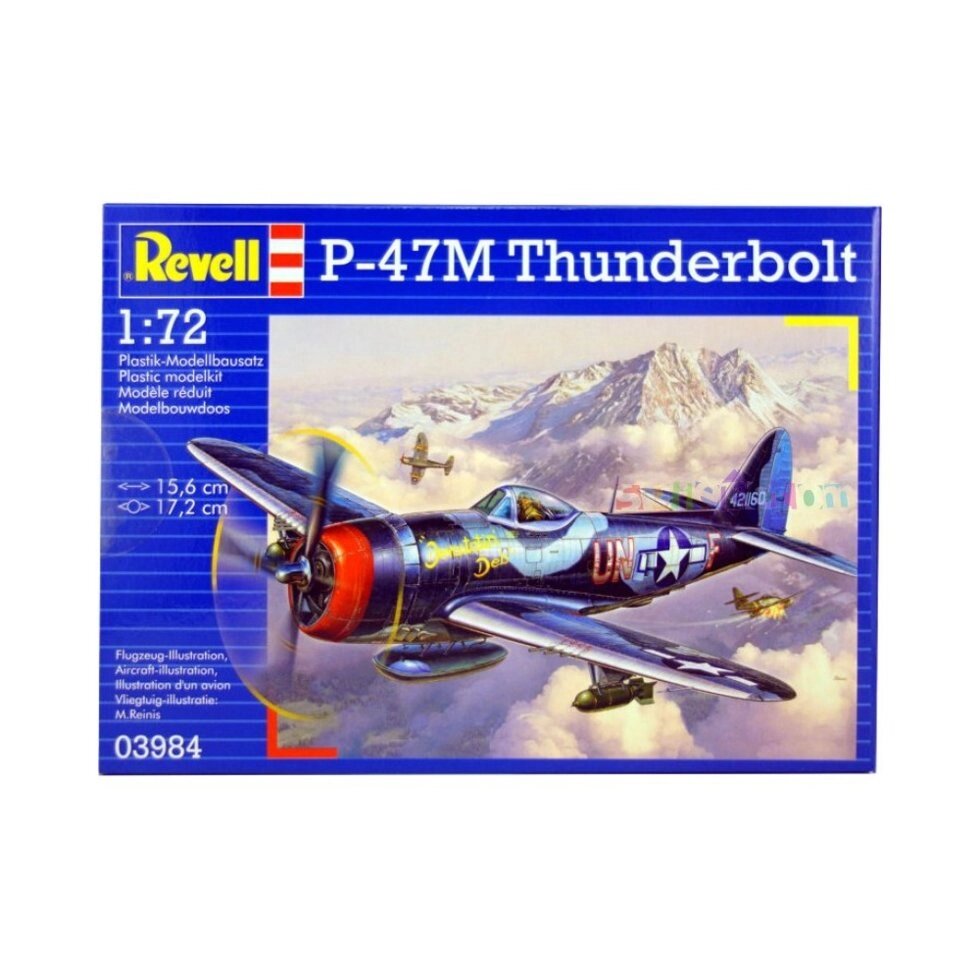 1/72 REVELL 03984 - P-47M THUNDERBOLT ВИНИЩУВАЧ-БОМБАРДУВАЛЬНИК від компанії Хоббінет - збірні моделі - фото 1