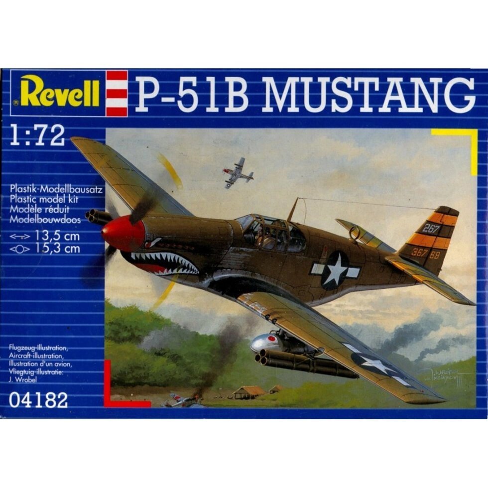 1/72 REVELL 04182 - P-51B MUSTANG від компанії Хоббінет - збірні моделі - фото 1