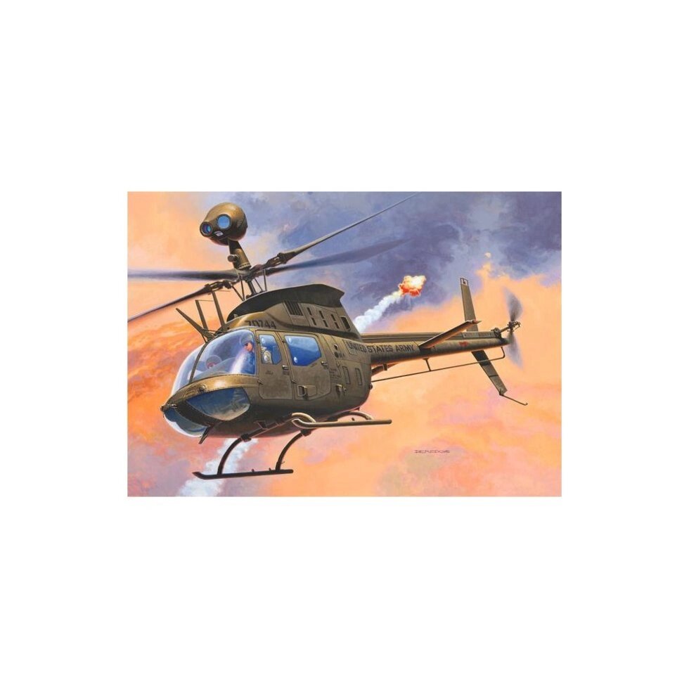 1/72 REVELL 04938 - Bell OH-58D Kiowa від компанії Хоббінет - збірні моделі - фото 1