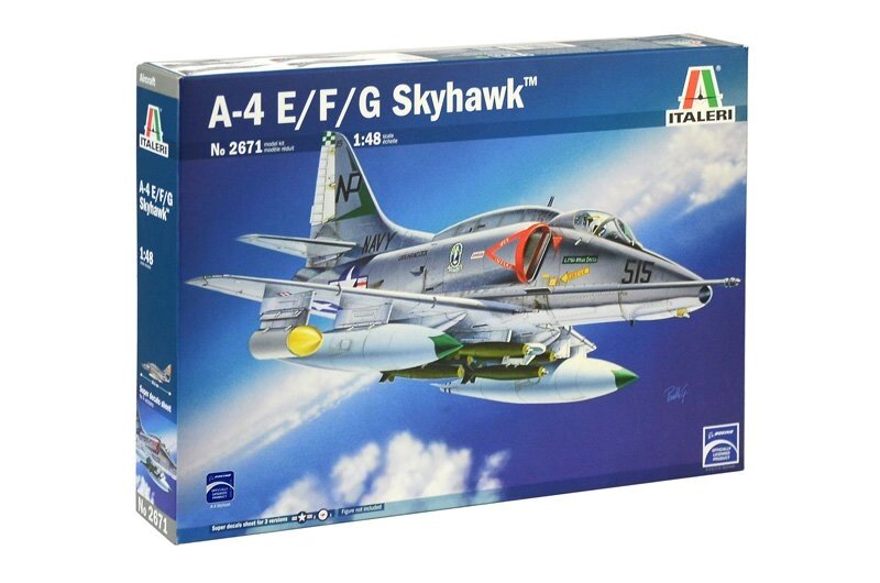 A - 4 E / F / G SKYHAWK. Збірна модель штурмового літака в масштабі 1/48. ITALERI 2671 від компанії Хоббінет - збірні моделі - фото 1