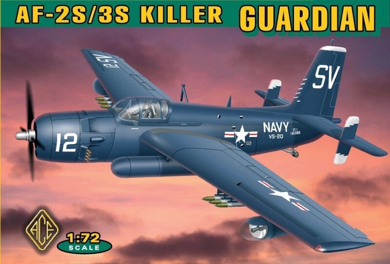 AF-2S/3S Guardian Killer (Гардіан/вбивця). Збірна модель літака в масштабі 1/72. ACE 72305 від компанії Хоббінет - збірні моделі - фото 1
