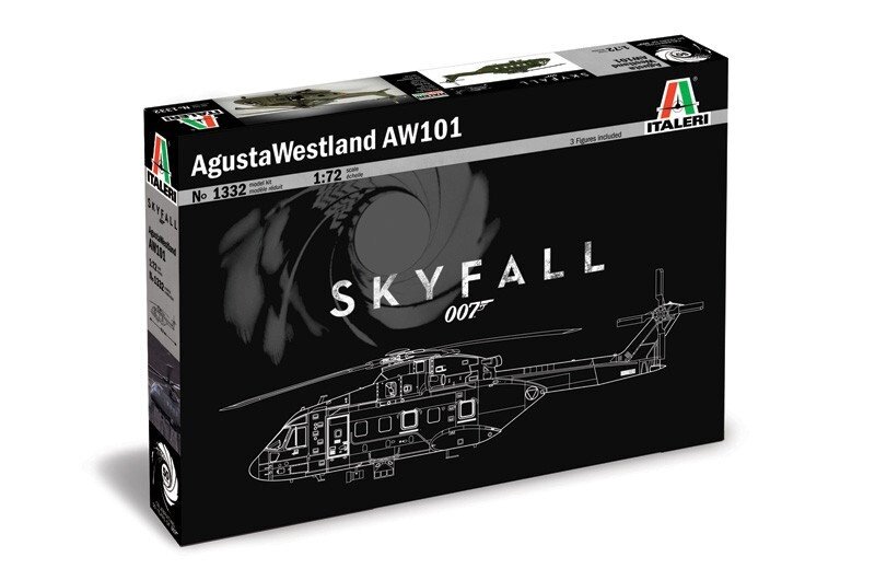 AgustaWestland AW - 101 '' SKYFALL '' 007 movie. 1/72 ITALERI +1332 від компанії Хоббінет - збірні моделі - фото 1