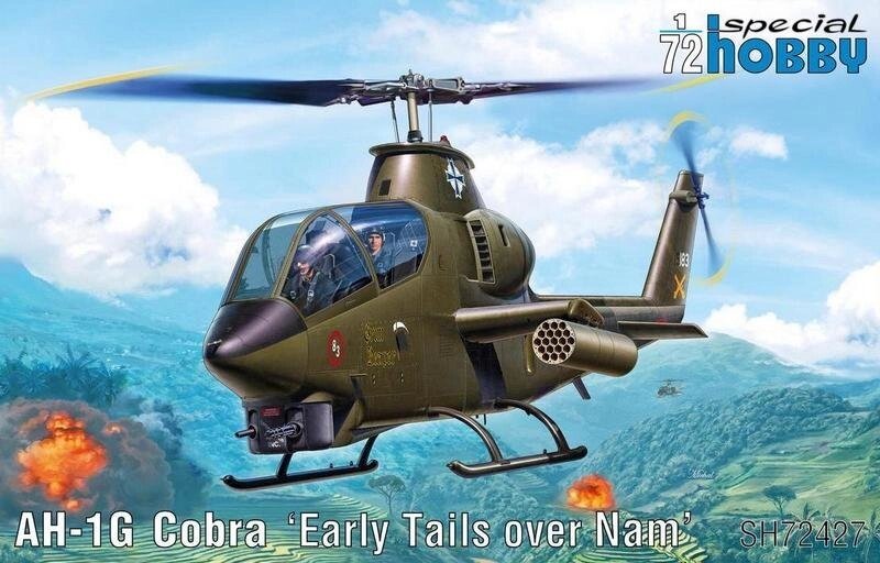 AH-1G Cobra 'Early Tails'. Збірна модель військового вертольота в масштабі 1/72. SPECIAL HOBBY SH72427 від компанії Хоббінет - збірні моделі - фото 1