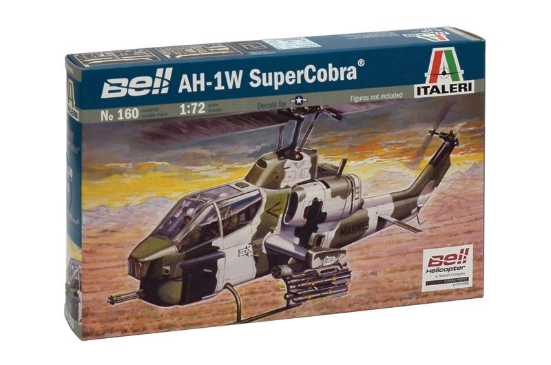 AH-1W SUPER COBRA. Збірна модель вертольота в масштабі 1/72. ITALERI 160 від компанії Хоббінет - збірні моделі - фото 1