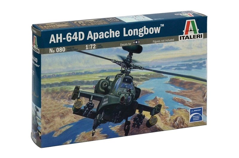 AH-64 D APACHE LONGBOW. Збірна модель вретолета в масштабі 1/72. ITALERI 080 від компанії Хоббінет - збірні моделі - фото 1