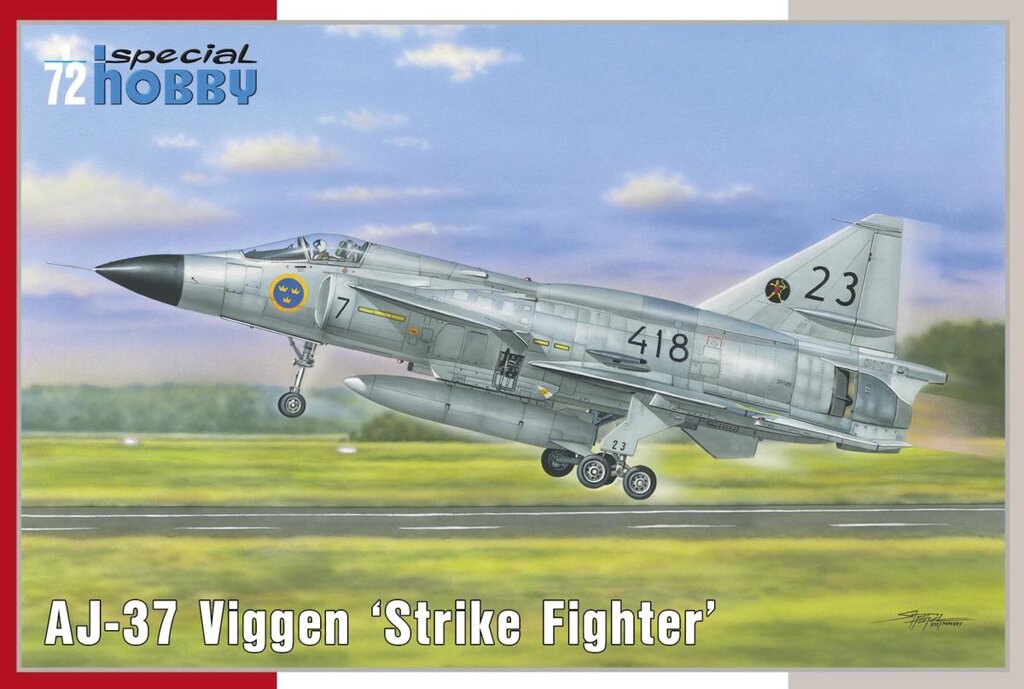 AJ-37 Viggen 'Strike Fighter'. Збірна модель реактивного літака у масштабі 1/72. SPECIAL HOBBY SH72378 від компанії Хоббінет - збірні моделі - фото 1