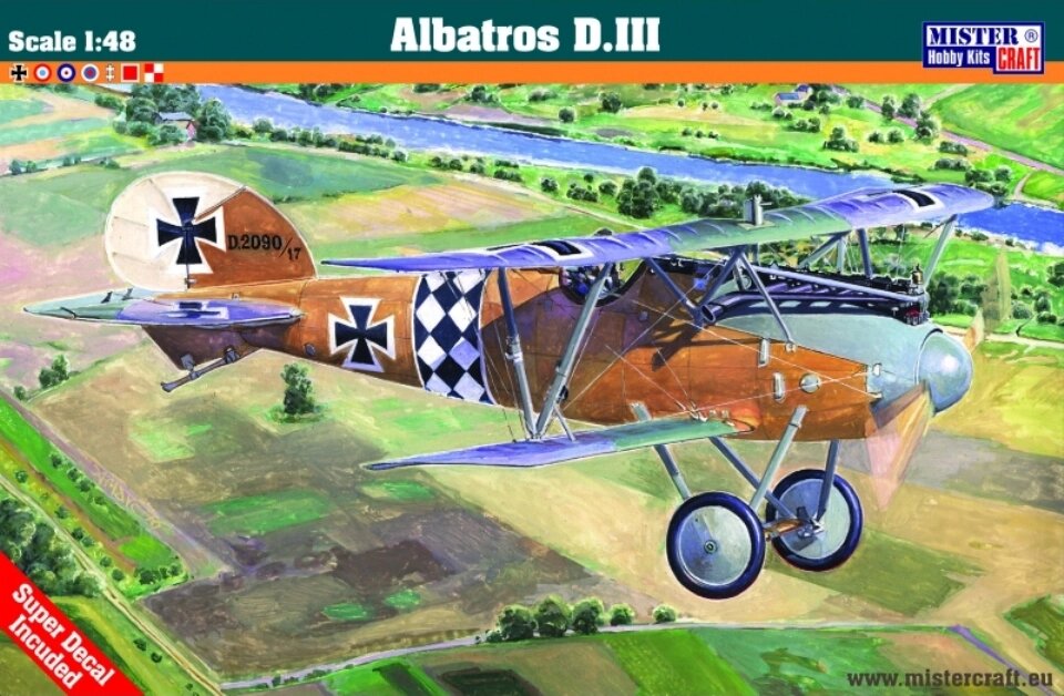 Albatros D. III. Збірна модель літака в масштабі 1/48. MISTER CRAFT D-232 від компанії Хоббінет - збірні моделі - фото 1