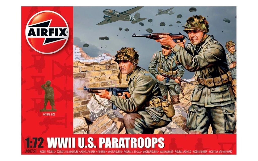 Американські парашутисти. Друга світова війна. 1/72 AIRFIX 00751 від компанії Хоббінет - збірні моделі - фото 1