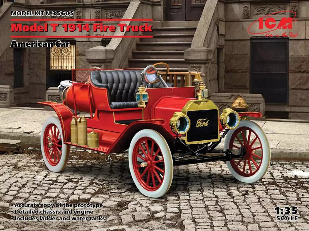 Американский пожарный автомобиль Model T 1914. 1/35 ICM 35605 ##от компании## Хоббинет - сборные модели - ##фото## 1