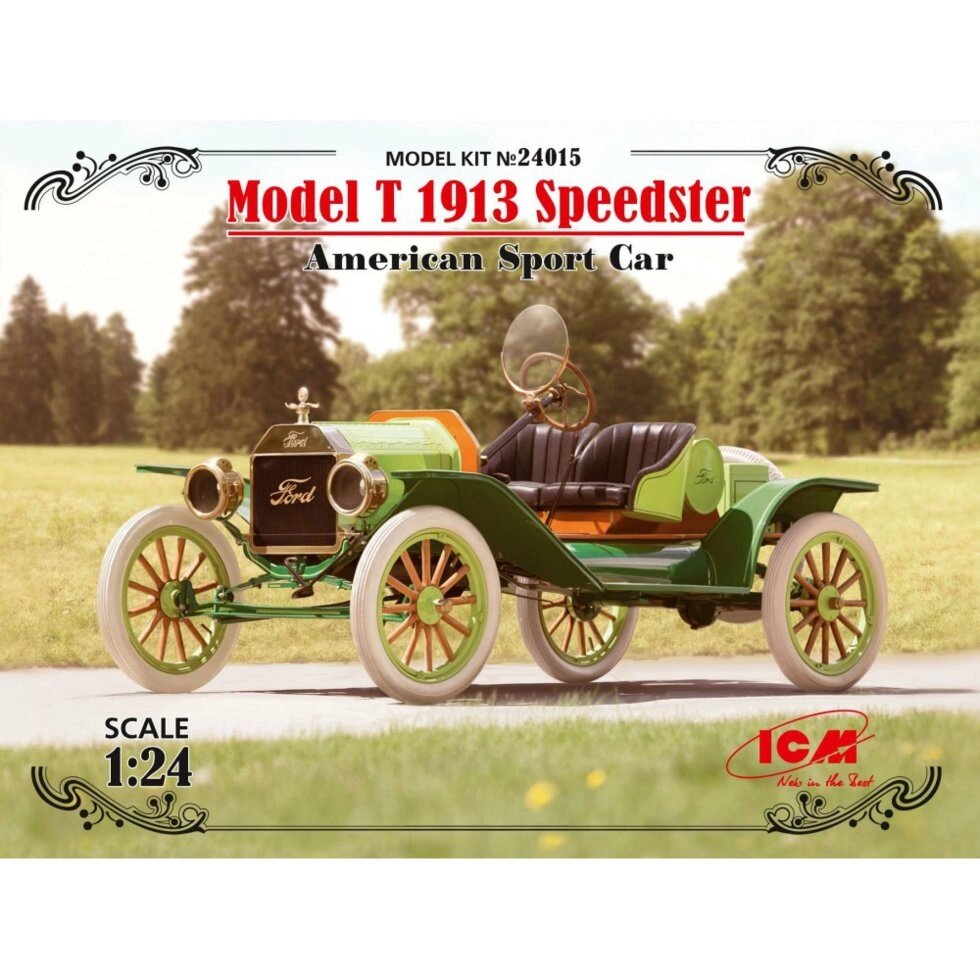 Американський спортивний автомобіль "Спідстер" Модель Т, 1913 р 1/24 ICM24015 від компанії Хоббінет - збірні моделі - фото 1