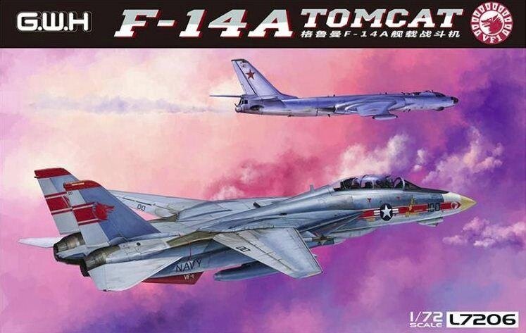 Американський винищувач F-14A Tomcat. Модель в масштабі 1/72. GREAT WALL HOBBY L7206 від компанії Хоббінет - збірні моделі - фото 1