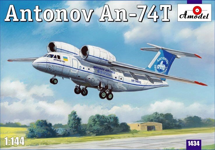 Антонов Ан-74Т. Збірна модель літака в масштабі 1/144. AMODEL +1434 від компанії Хоббінет - збірні моделі - фото 1