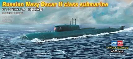 АПЛ типу "Оскар II". Збірна модель підводного човна в масштабі 1/700. HOBBY BOSS 87021 від компанії Хоббінет - збірні моделі - фото 1