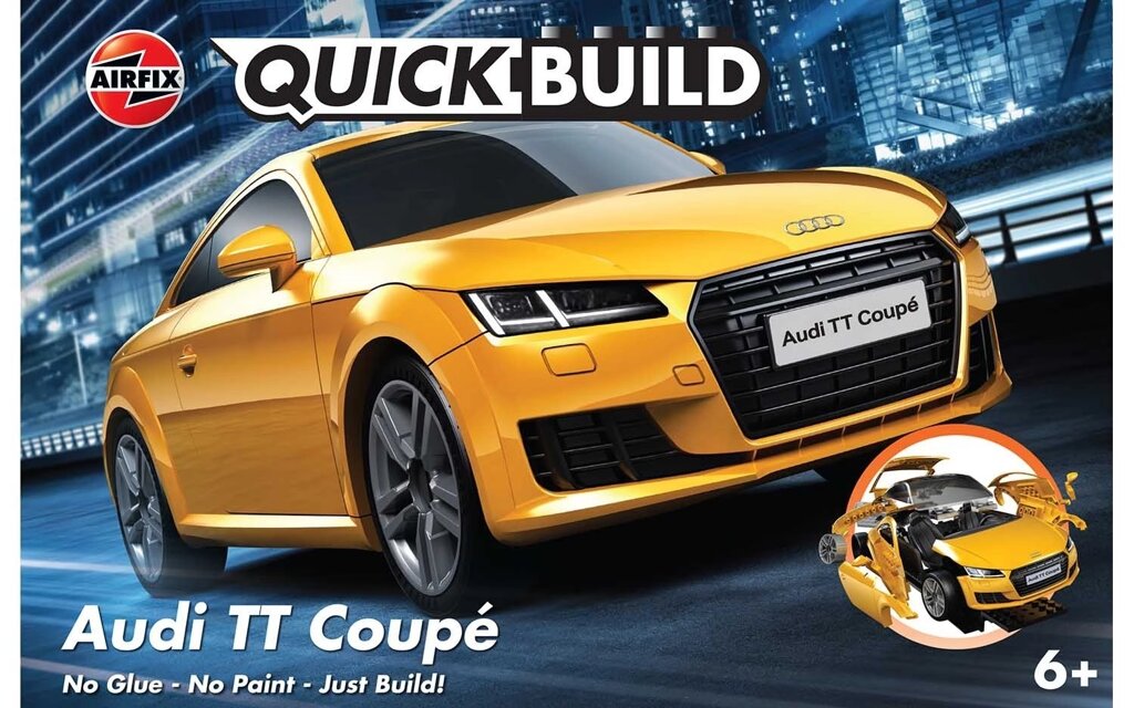 Audi TT Coupe (Lego збірка). Збірна пластикова модель автомобіля (швидка збірка без клею). AIRFIX J6034 від компанії Хоббінет - збірні моделі - фото 1
