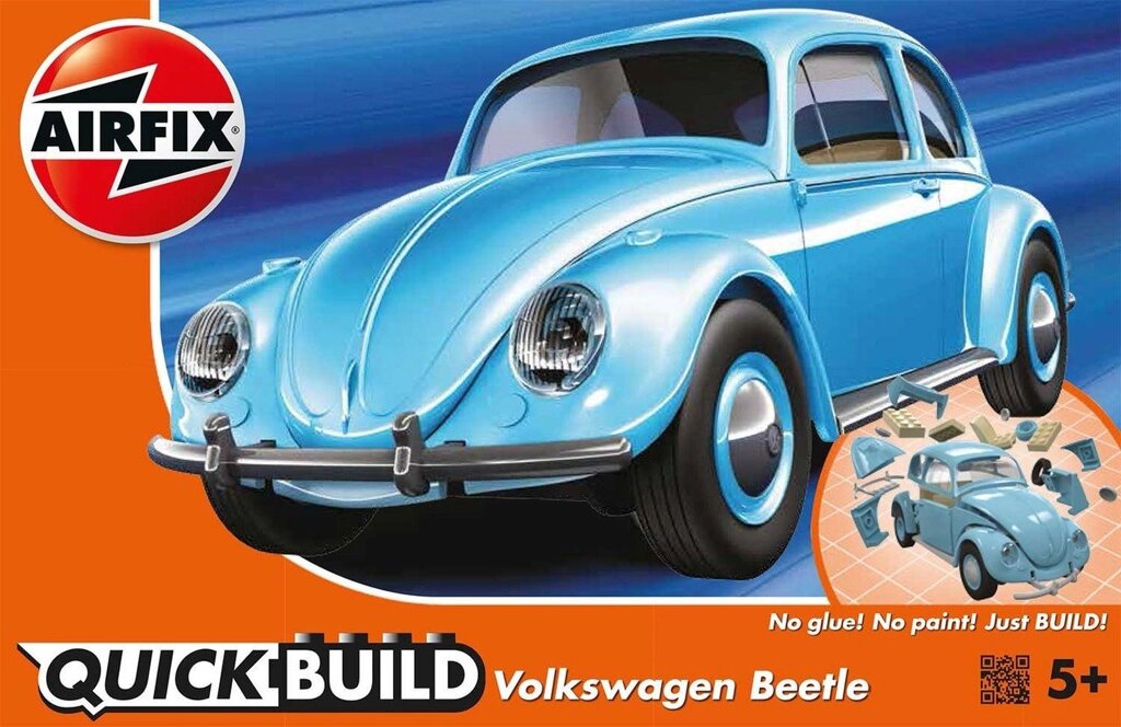 Автомобіль VW Beetle. ШВИДКА ЗБІРКА БЕЗ клею. AIRFIX J6015 від компанії Хоббінет - збірні моделі - фото 1
