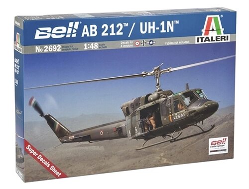 BELL AB 212/UH 1N. Модель вертольота у масштабі 1/48. ITALERI 2692 від компанії Хоббінет - збірні моделі - фото 1