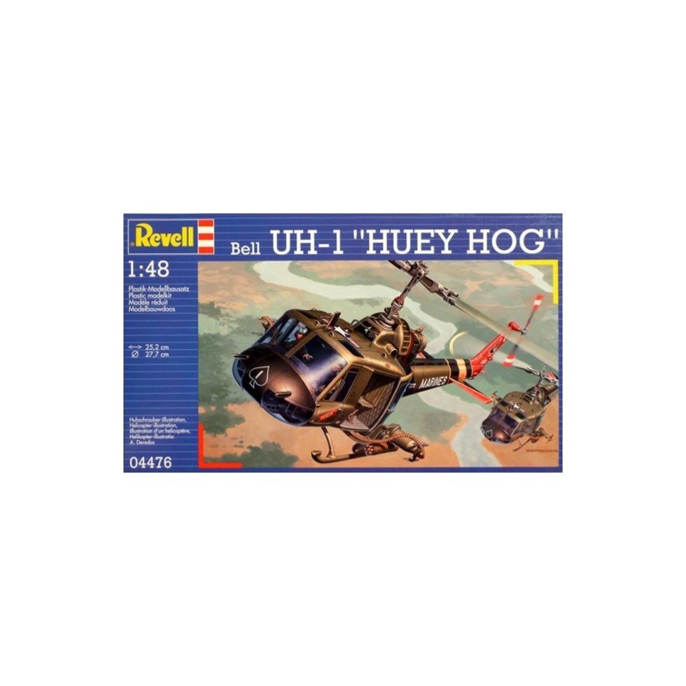 Bell UH-1Huey Hog. 1/48 REVELL 04476 від компанії Хоббінет - збірні моделі - фото 1