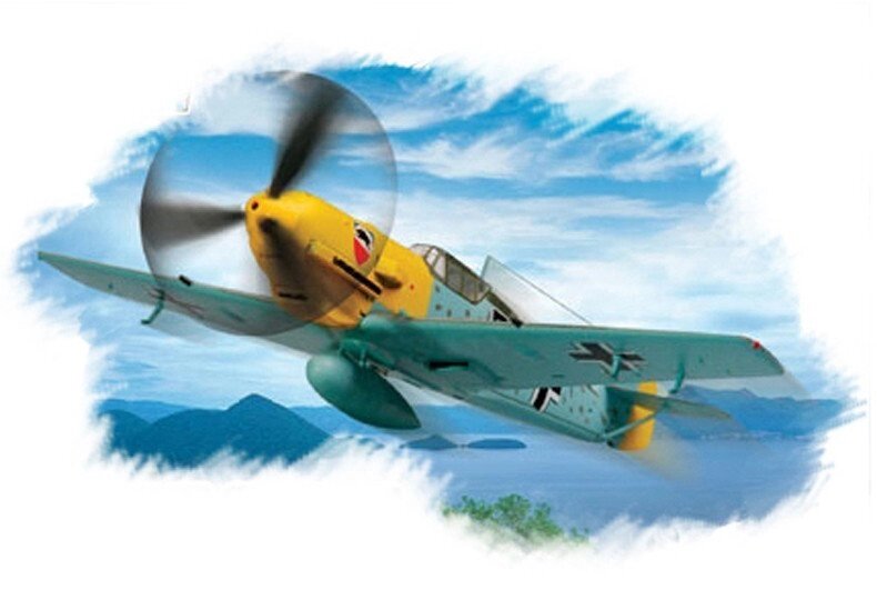 Bf. 109E-3. Збірна модель літака в масштабі 1/72. HOBBY BOSS 80253 від компанії Хоббінет - збірні моделі - фото 1