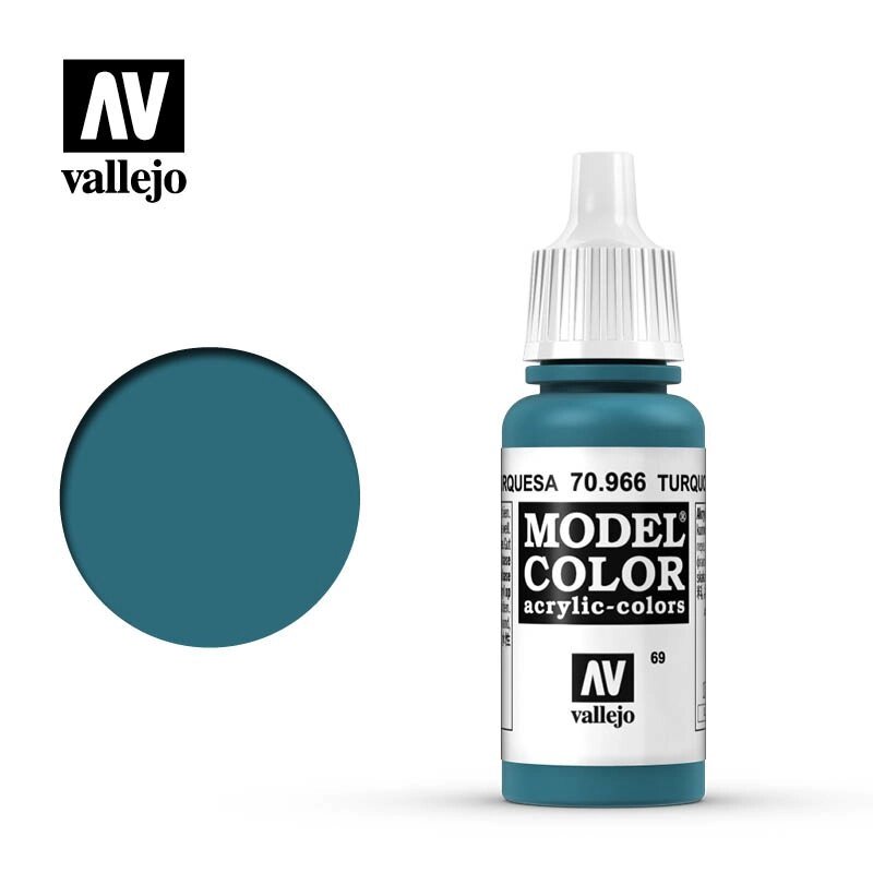 Бірюзова фарба для моделювання, 17 мл. VALLEJO MODEL COLOR 70966 від компанії Хоббінет - збірні моделі - фото 1