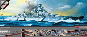 Bismarck. Збірна модель військового корабля в масштабі 1/350. ACADEMY 14109