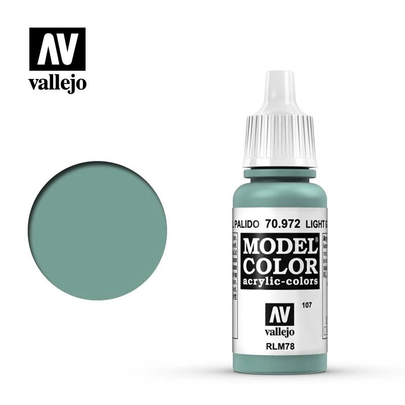 Блідо-блакитний зелений 17мл. VALLEJO MODEL COLOR 70972 від компанії Хоббінет - збірні моделі - фото 1