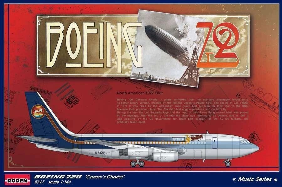 Boeing 720 "Caesar's Charriot". 1/144 RODEN 317 від компанії Хоббінет - збірні моделі - фото 1