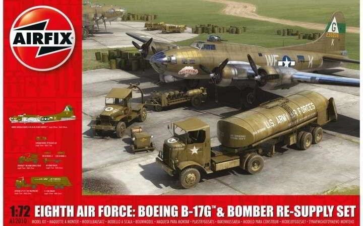 Boeing B-17G & Bomber Re-supply Set. 1/72 AIRFIX 12010 від компанії Хоббінет - збірні моделі - фото 1