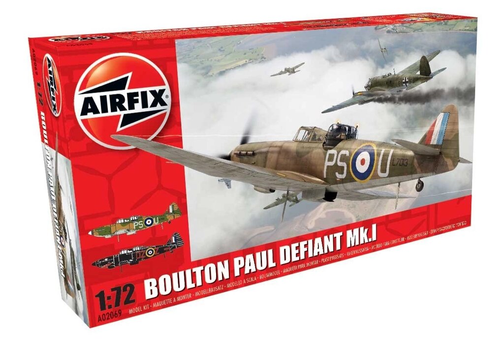 Boulton Paul Defiant Mk. I. 1/72 AIRFIX 02069 від компанії Хоббінет - збірні моделі - фото 1