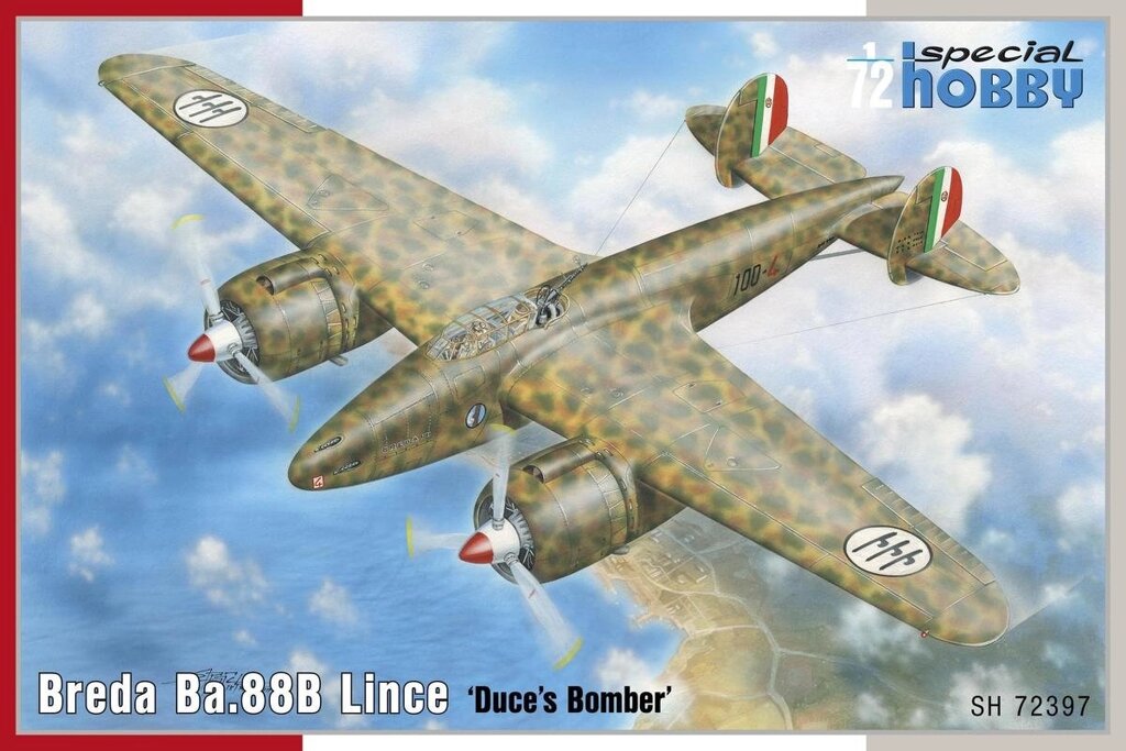 Breda Ba.88B Lince. Збірна модель військового літака. 1/72 SPECIAL HOBBY SH72397 від компанії Хоббінет - збірні моделі - фото 1