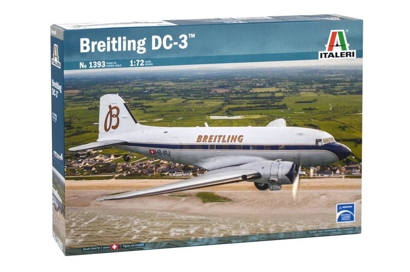 BREITLING DC-3. Збірна модель літака в масштабі 1/72. ITALERI 1393 від компанії Хоббінет - збірні моделі - фото 1