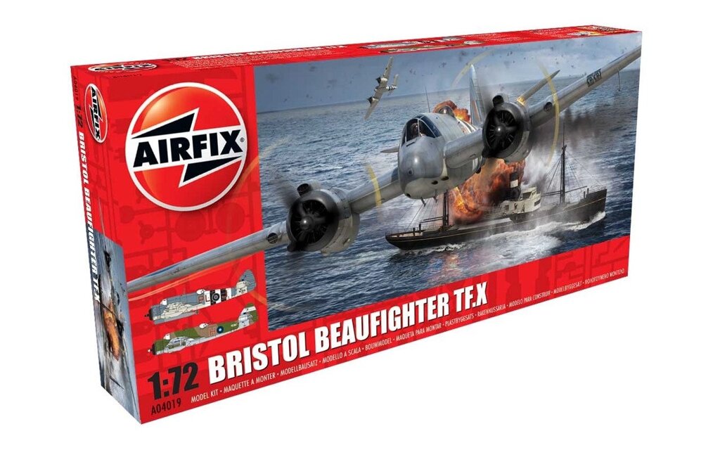 Bristol Beaufighter Mk.X. Збірна модель літака. 1/72 AIRFIX 04019 від компанії Хоббінет - збірні моделі - фото 1