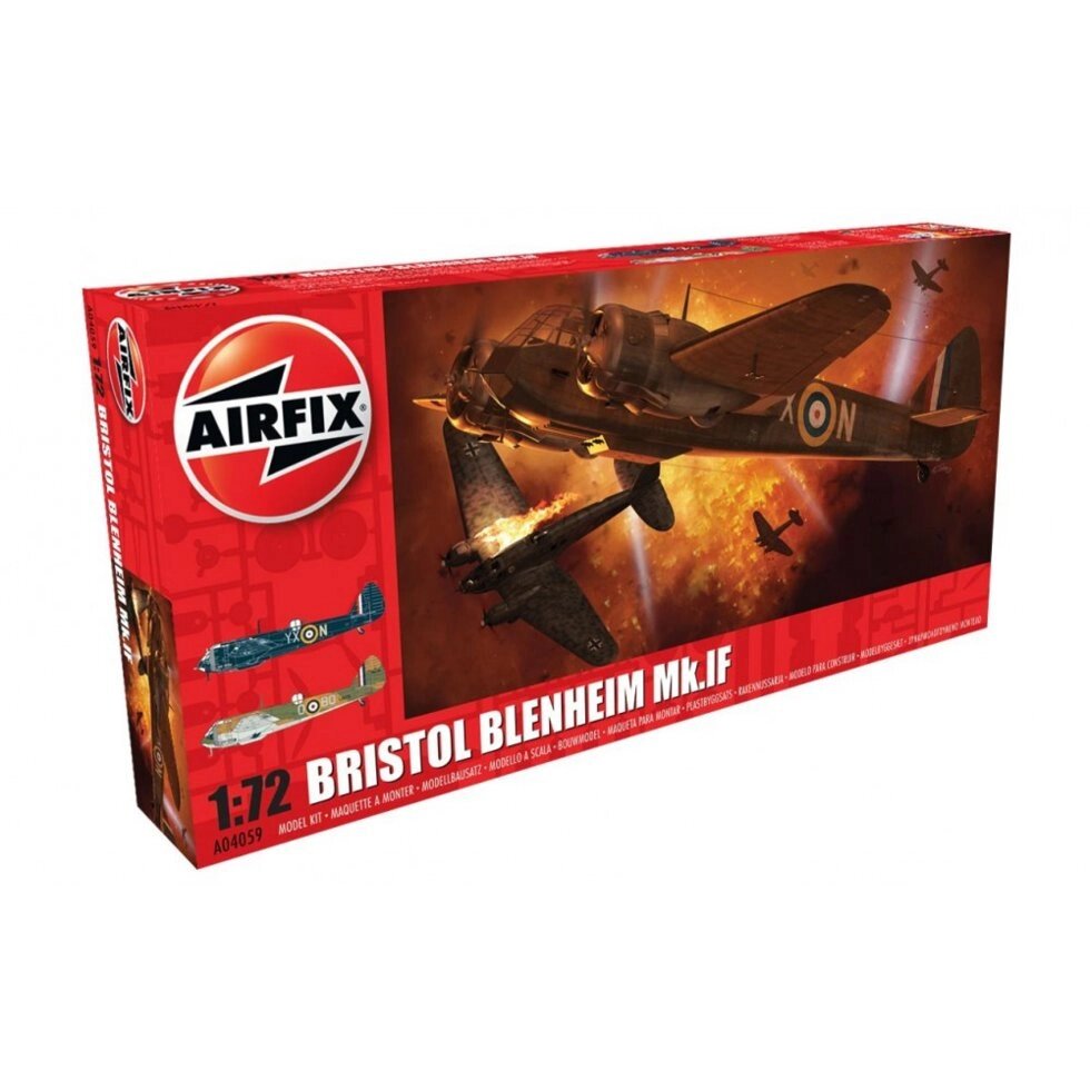 Bristol Blenheim Mk.If. Збірна модель військового літака. 1/72 AIRFIX 04059 від компанії Хоббінет - збірні моделі - фото 1