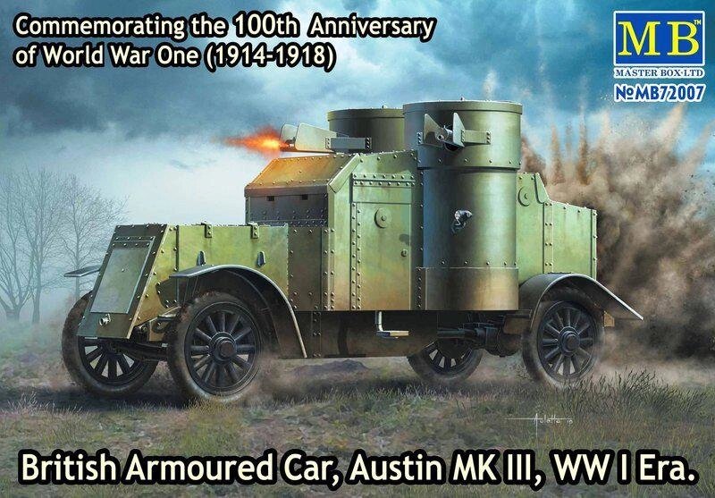 Британський броньований автомобіль Остін, MK II. 1/72 MASTER BOX 72007 від компанії Хоббінет - збірні моделі - фото 1