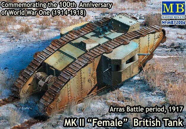 Британський танк МК II «Самка», період Битви під Аррас, 1917. 1/72 MASTER BOX 72006 від компанії Хоббінет - збірні моделі - фото 1
