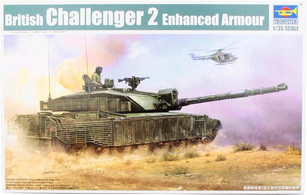 British Challenger 2. Збірна модель танка у масштабі 1/35. TRUMPETER 01522 від компанії Хоббінет - збірні моделі - фото 1