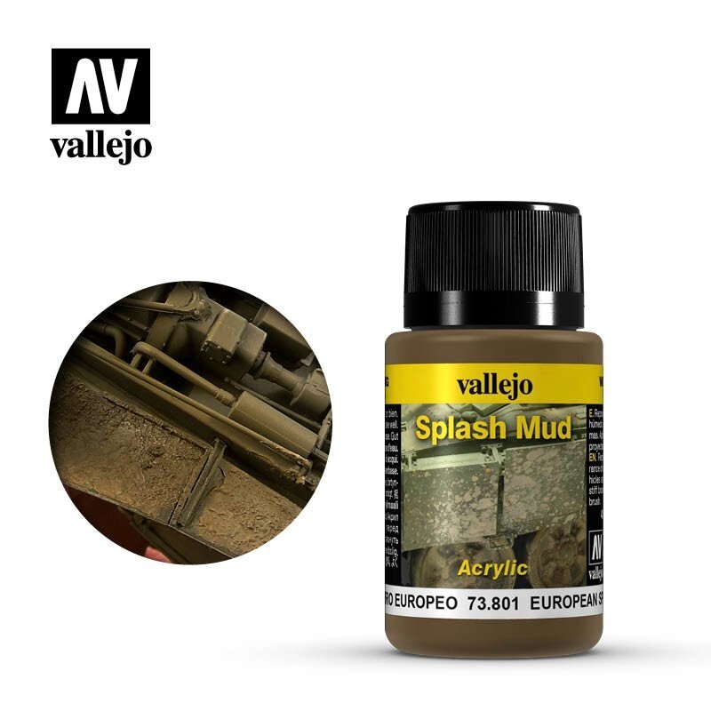 Бризки європейської бруду 40 мл. Vallejo Weathering Effects 73801 від компанії Хоббінет - збірні моделі - фото 1