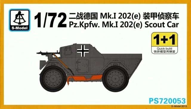 Бронеавтомобіль Pz. Kpfw. Mk. I 202 (e). 1/72 S-MODEL 720053 від компанії Хоббінет - збірні моделі - фото 1