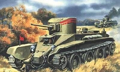 БТ- 2 колісно-гусеничний танк. Збірна модель в масштабі 1/72. UMT 302 від компанії Хоббінет - збірні моделі - фото 1