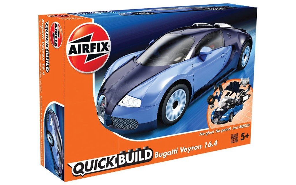 Bugatti Veyron. ЗБІРКА БЕЗ клею. AIRFIX J6008 від компанії Хоббінет - збірні моделі - фото 1