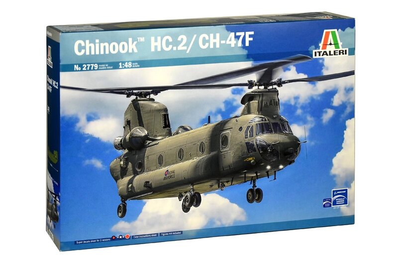 CHINOOK HC. 2 CH-47F. Модель вертольота у масштабі 1/48. ITALERI 2779 від компанії Хоббінет - збірні моделі - фото 1
