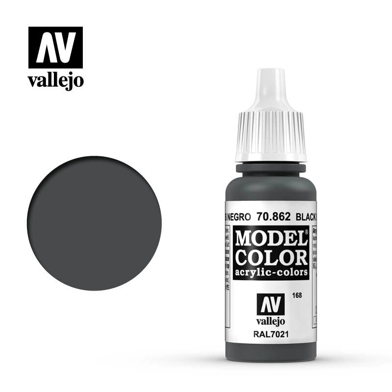 Чорно-сірий. Акрилова фарба для збірних моделей .17 мл. VALLEJO MODEL COLOR 70862 від компанії Хоббінет - збірні моделі - фото 1